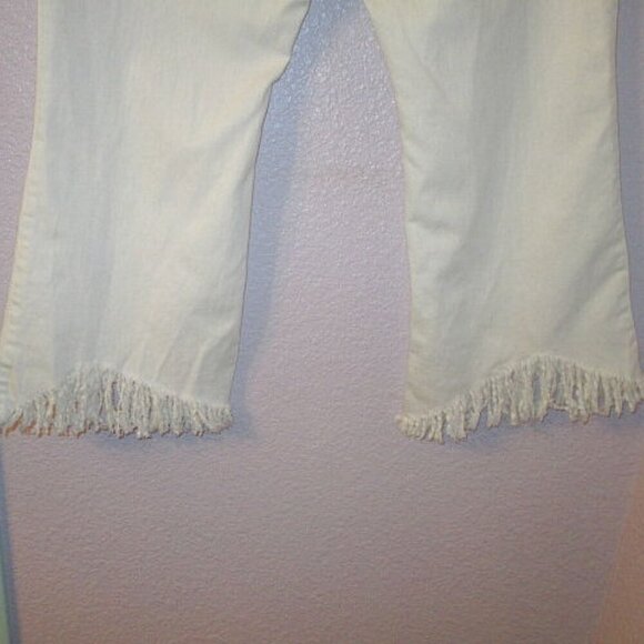 INC International Concepts Flare Jeans 16 High Rise Button Fly Stretch Crop - Picture 11 of 12